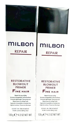 Milbon Repair Restorative Blowout Primer (Fine Hair) 120g ×2 Pack – From Japan - Image 1 of 2