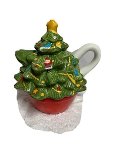 Pfaltzgraff Christmas Heritage Sculpted Tea For One Vintage Item Made In 2001 - Picture 1 of 5