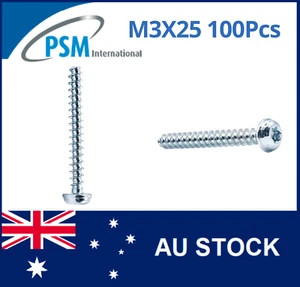 PLASTIC THREAD SCREW M3X25 PAN FLANGE TORX T10 STEEL ZINC PLATED WN1411KC30X25Z - Picture 1 of 4