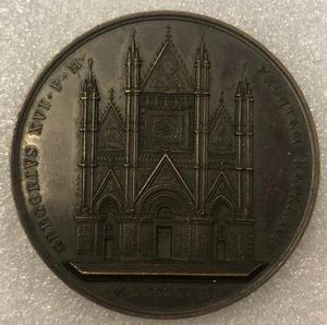 189 Feiermedaille Gregor XVI 1842 - Dom von Orvieto - Bild 1 von 3