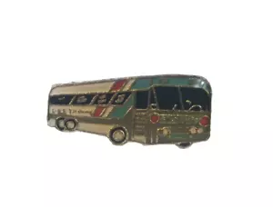 Vintage Greyhound Bus Pin Enamel Lapel Hat Tie Tac Charter Autobus Coach - Picture 1 of 10