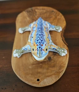 Figura Gecko Barcelona Estilo Gaudí - Lagarto 3.5" Pintado a Mano - España - Imagen 1 de 9