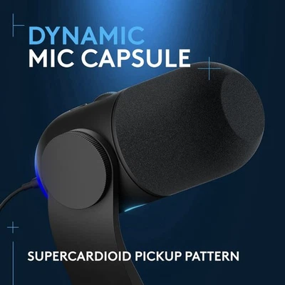 Logitech - Yeti GX Wired Supercardioid Dynamic Gaming Microphone with LIGHTSYNC - Image 1 of 4