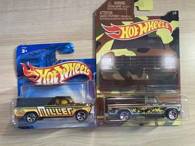 Hot Wheels Ford F150 Pickup 1979 x 2 raro de colección nuevo en tarjetas de 2003 + 2015 Foto 1 de 4