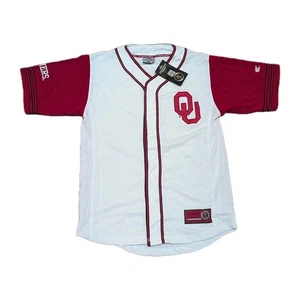 *NEW* Sz MEDIUM - *VINTAGE* OKLAHOMA SOONERS OU Bullpen Jersey Embroidered RARE - Picture 1 of 12