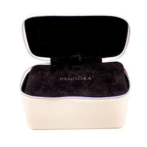 PANDORA Tan Leather Jewelry Travel Box - Picture 1 of 6