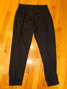 Damen große schwarze lockere Passform samtige Leggings/Jogginghose 3XL Polyester/Elas - Bild 1 von 2