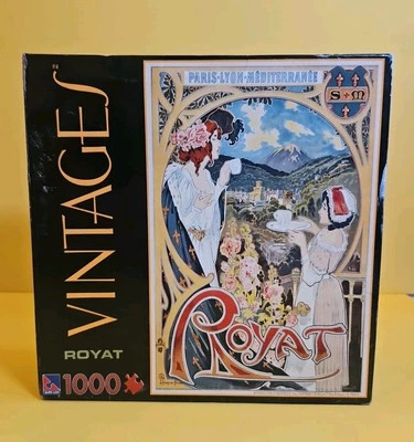 Vintages ROYAT 1000 Piece Jigsaw Puzzle "PARIS-LYON-MEDITERRANEE"~NEW SEALED  - Image 1 of 4