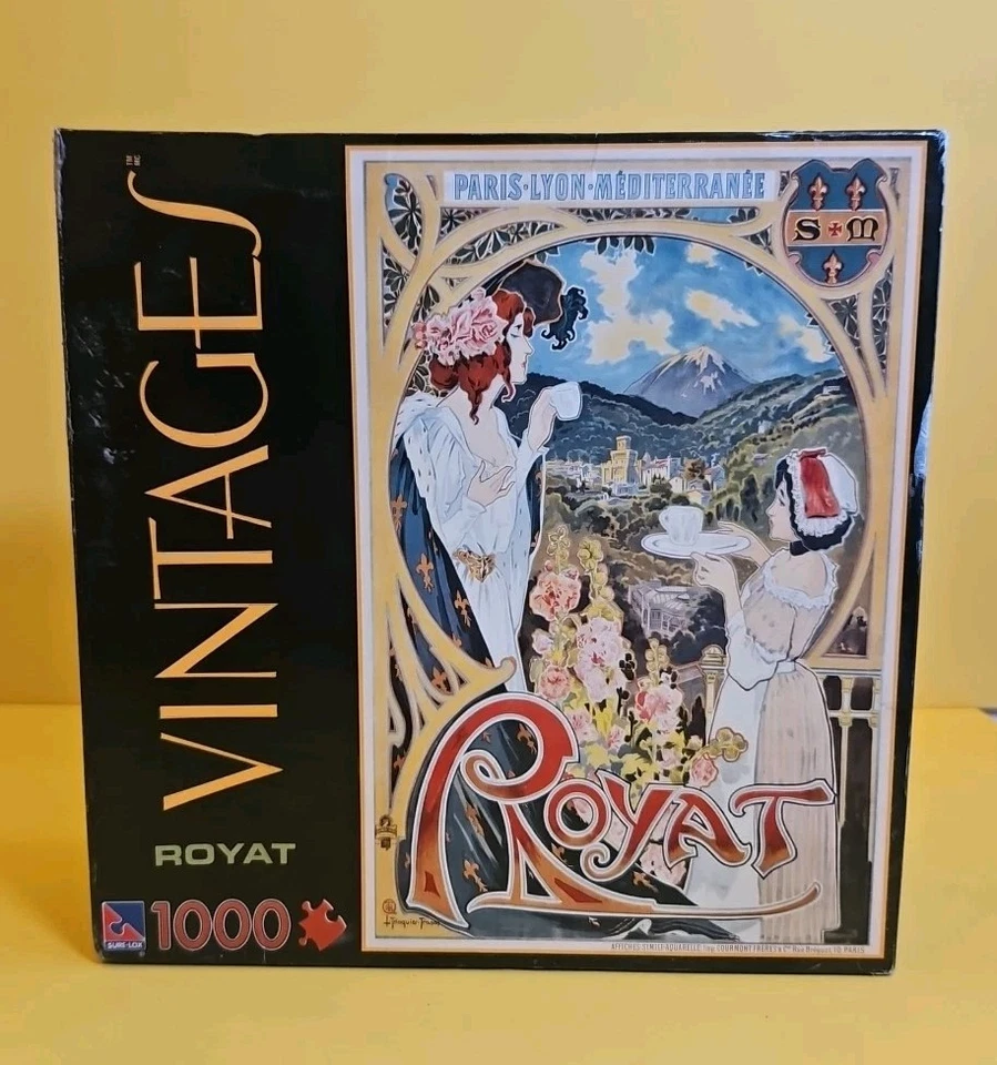 Vintages ROYAT 1000 Piece Jigsaw Puzzle "PARIS-LYON-MEDITERRANEE"~NEW SEALED  - Image 1 of 4