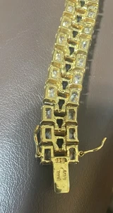 💙SUZANNE SOMERS DBJ STERLING BRIGHT VERMEIL CORNFLOWER BLUE BRACELET 8" - Picture 1 of 1