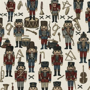 3 Yards Nutcracker Tapestry Fabric – Woven Christmas Upholstery Material 54” - Picture 1 of 6