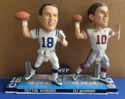 PEYTON & ELI MANNING SUPER BOWL DOBLE MVP'S BOBBLEHEAD (L/E 104/360). IMPRESIONANTE Foto 1 de 4