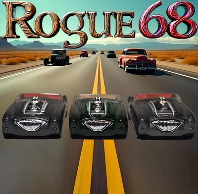 Hot Wheels Austin-Healey 2008 Web Trading Cars, 2 Silver & 1 Green, Lot of 3 - Image 1 of 4