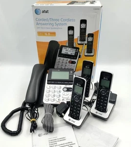 AT&T CL84350 1 schnurgebundene & 3 schnurlose Festnetztelefone mit Hauptbasis - Bild 1 von 5