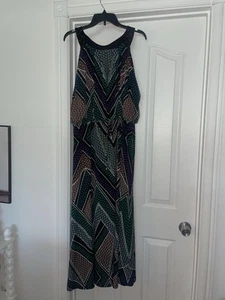 CALVIN KLEIN GEOMETRIC MAXI DRESS SZ 2X NWOT - Picture 1 of 6