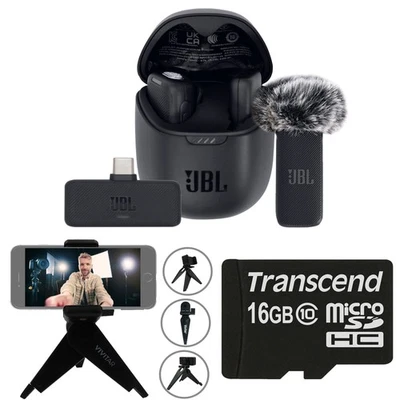 JBL Quantum Stream Wireless Clip-On Mic System for USB-C Device Video Record Kit - Image 1 of 4