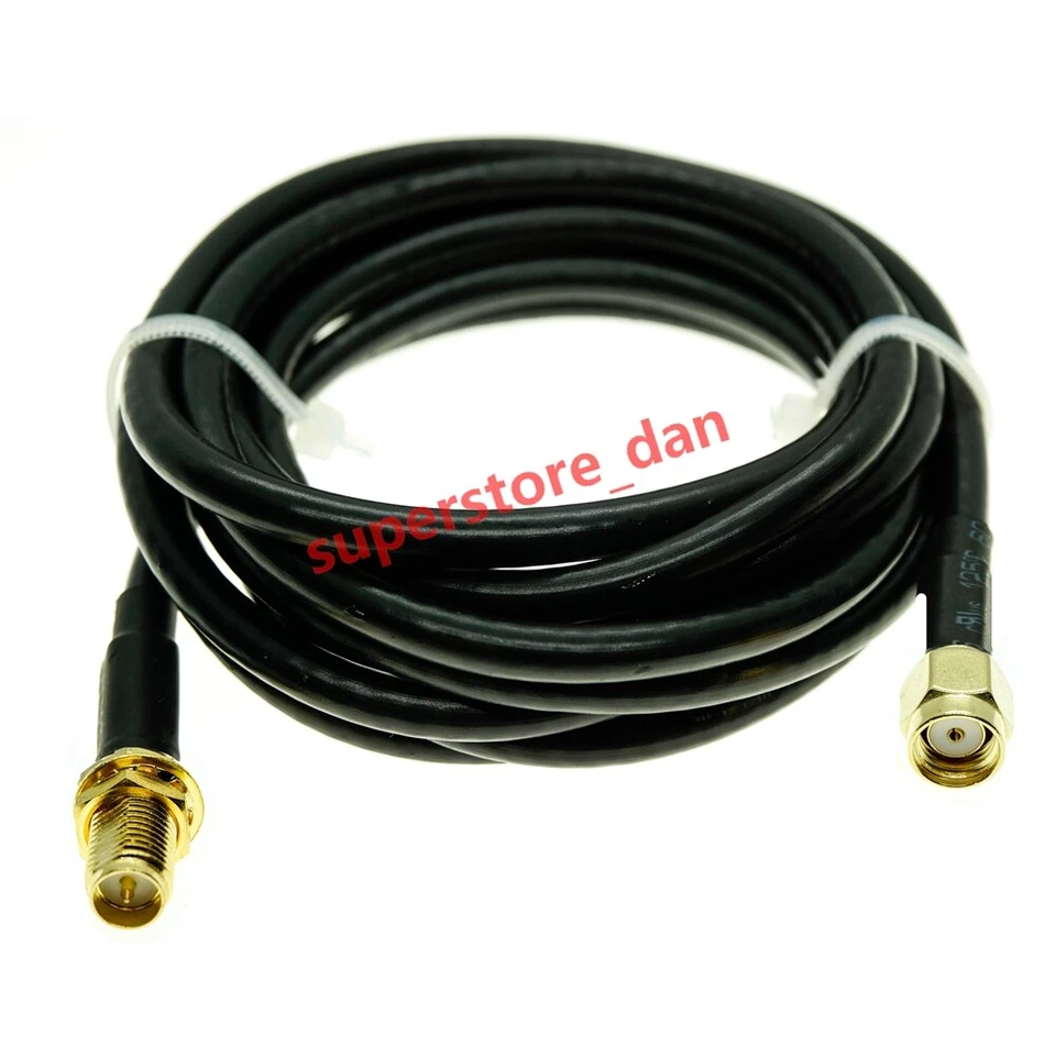 RG58 Cable RPSMA Male to RPSMA female lot RF coax coaxial Pigtail Jumper - Image 1 of 1