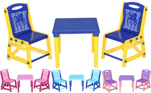 Kids' Chairs & Table Set Strong Plastic Furniture for Study, Play Indoor Outdoor - Picture 1 of 33