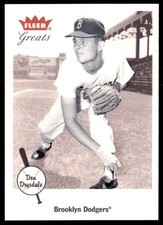 2002 Fleer Greats of the Game Don Drysdale Los Angeles Dodgers #24