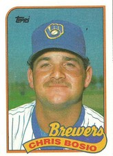 CHRIS BOSIO MILWAUKEE BREWERS #311 - TOPPS NM-MT 1989