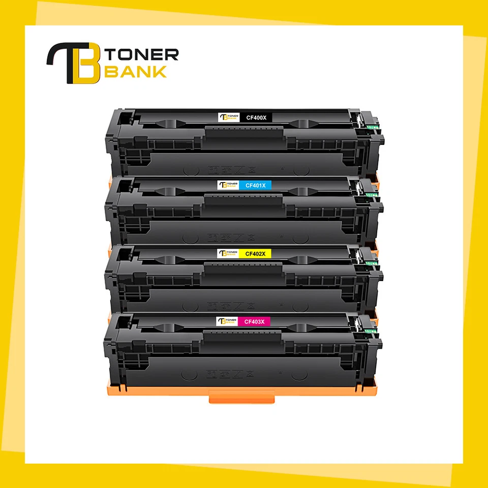 4x Toner für HP 201X 201A CF400X CF400 Color Laserjet Pro MFP M277DW M277N M277n - Bild 1 von 4