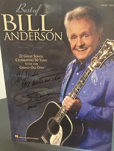 Best of Bill Anderson SIGNED Piano Music Guitar Chords 22 Country Songs Book - Picture 1 of 3