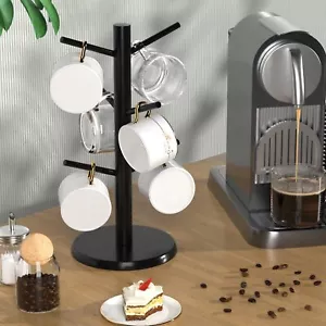 Mugs Holder Tree Cups Hanging Stand Coffee Tea Cup Rack Counter Bar - Picture 1 of 6