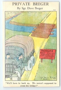 Postal Privada Breger Tendremos que respaldar Prohibido Puente Ejército Camión Humor - Imagen 1 de 2