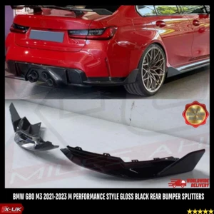 Divisori paraurti posteriore BMW G80 M3 2021-2023 M Performance style nero lucido - Foto 1 di 3