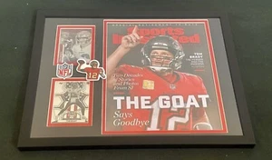 NFL🏈 TOM BRADY BUCCANEERS 8x10 PHOTO In 11x14 MAT W/CARDS & STICKERS - Picture 1 of 4