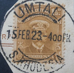 Rhodesia Admiral One and a HalfPence with an UMTALI (DCA) postmark - Picture 1 of 1