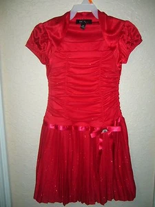 NWOT BCX Girl's Red Sparkle Dress, size 6X - Picture 1 of 1