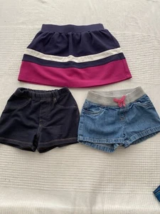 Lot Of 3 Gymboree /jumping Bean/Garanimals Girl Skirt Size 5 & 2 Shorts - Picture 1 of 10