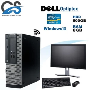 WINDOWS 10 COMPLETE DELL/HP SYSTEM COMPUTER DESKTOP PC i5 8GB RAM 500GB HDD 19" - Picture 1 of 3