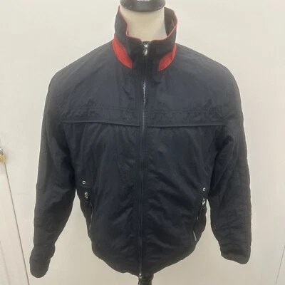 Chaqueta de bombardero de diseñador Bugatchi U O M O para hombre talla mediana azul abrigo activo Foto 1 de 4