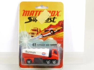 Matchbox 63 Superfast Freeway Gas Tanker Burmah No Aspire Boxed 1611-19-66 - Image 1 of 4