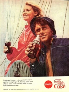 COCA COLA 'Things go Better with Coke' ADVERT (2) Vintage 1966 Print Ad 164B/93 - Picture 1 of 1