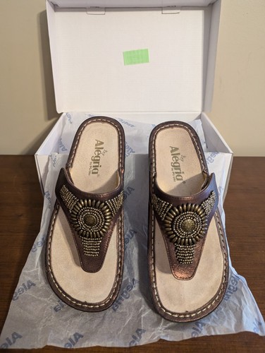 VANS Sandali ALEGRIA VANESSA bronzo azteco gioiello perizoma EUR 36 U.S. 5 5 in scatola