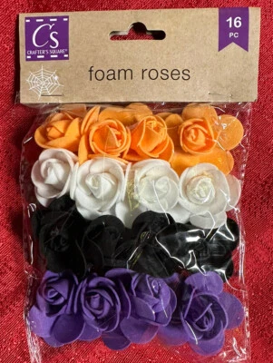 16 Roses Head Artificial Flowers Foam Halloween Party Wedding Garland Home Decor - Image 1 of 2