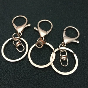 10Pcs 25mm Rose Gold Keychain Key Ring DIY Jewelry Accessories - Picture 1 of 4