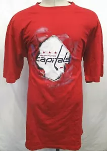 Washington Capitals Men Majestic Short Sleeve Red Tee Big & Tall - Picture 1 of 4