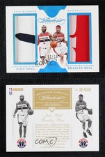 2015-16 Flawless Dual Diamond Memorabilia Sapphire /10 Bradley Beal John Wall