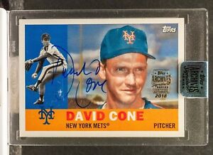 2018 Topps Archives Signature DAVID CONE AUTO LE #d 33/38 NY METS 5x ALL STAR