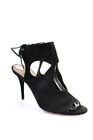 Aquazzura Womens Stiletto Ankle Strap Sandals Black Suede Size 39