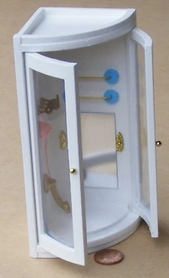 Holz Eckdusche weiß Tumdee Maßstab 1:12 Puppenhaus Miniatur 1172