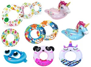 Kids Inflatable Swim Ring 51cm Swimming Holidays Summer Pool Beach Blow Up 3-6 - Picture 1 of 27