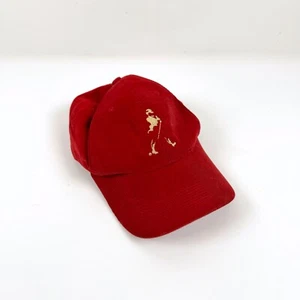 Vintage Johnnie Walker Red Corduroy Baseball Hat Cap Embroidered Silhouette - Picture 1 of 8