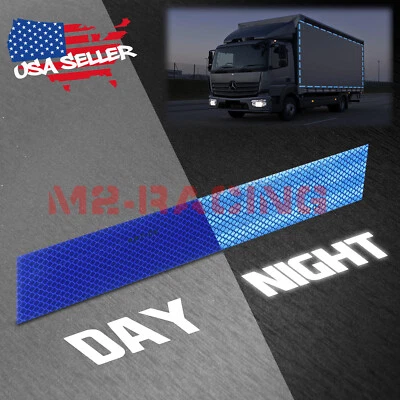 EZAUTOWRAP Blue DOT-C2 Conspicuity Reflective Tape Strip 1 Foot Safety Warning Trailer RV
