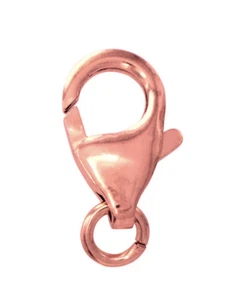 12 mm ORO ROSA 14K Elegante Langosta Lágrima Broche Disparador con Anillo de Salto - Imagen 1 de 3