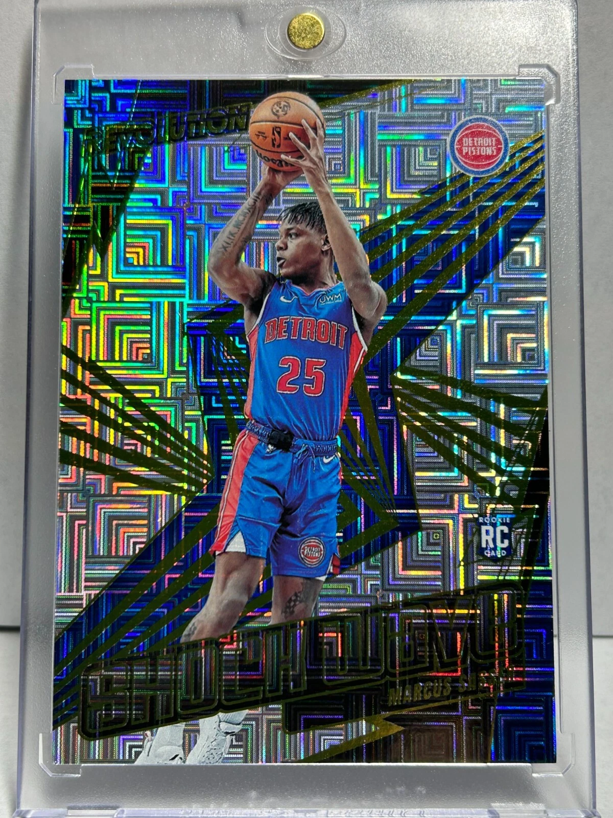 23/24 Panini Revolution Marcus Sasser RC LEVELS SP #18 Pistons Shockwave